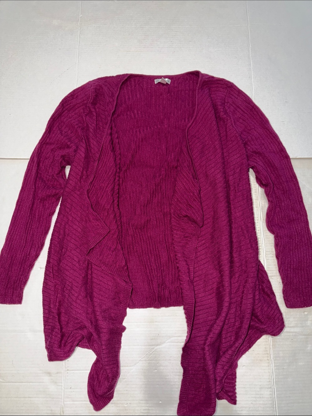 croft & barrow Open-Front Cardigan Sweater - Fuchsia